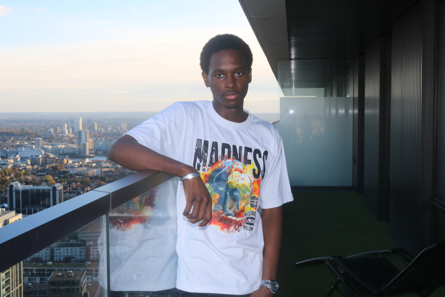 WRLD IS YOURS TEE 'PEARLY WHITE"
