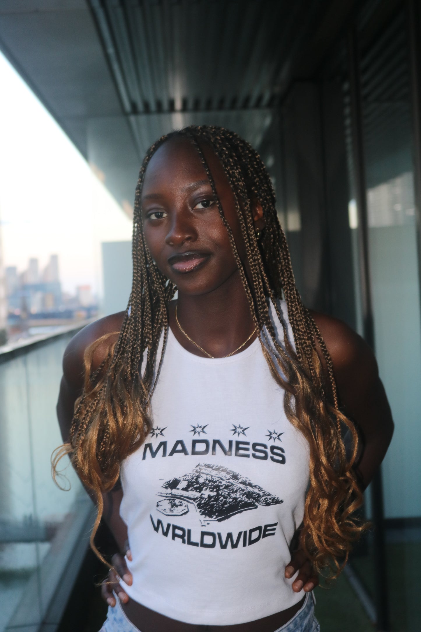 Madness Crop Top 'Pearly White'