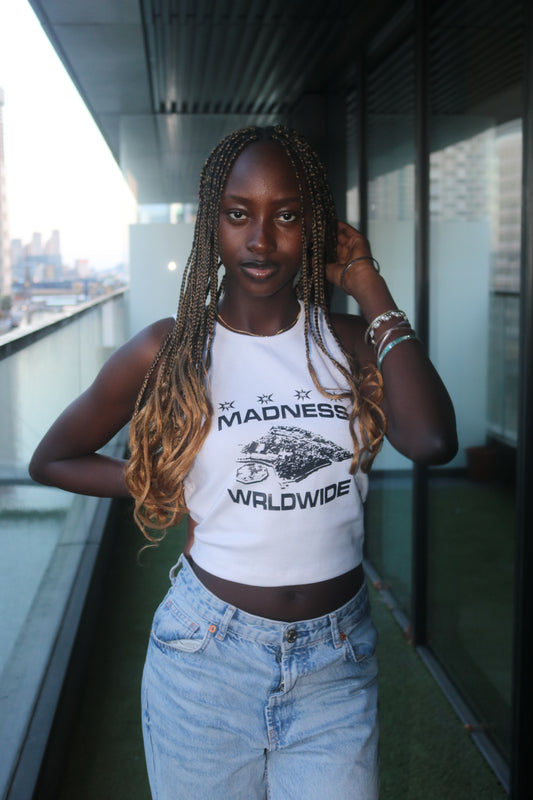 Madness Crop Top 'Pearly White'